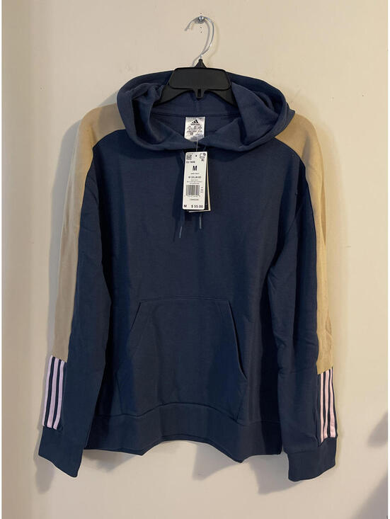 adidas Tops - Adidas Womens Small Blue Colorblock Pullover Hoodie NWT! A610